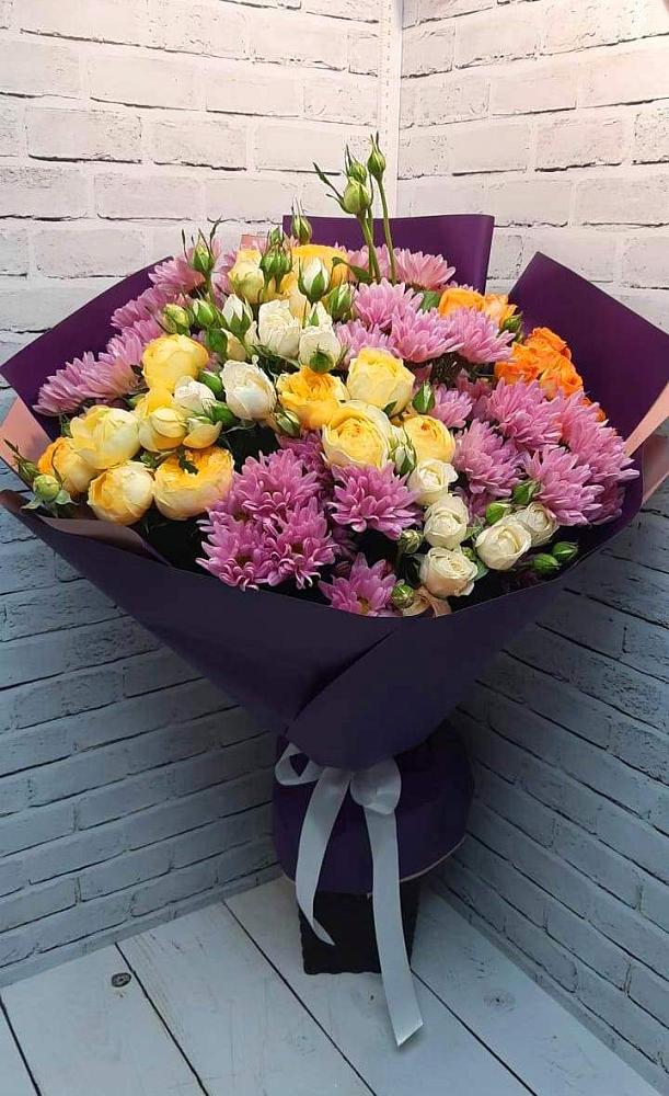 Букет цветов из: Хризантемы и Розы в Турочак