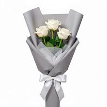 Букет 3 белые розы #REPLACE_PRED# Турочак