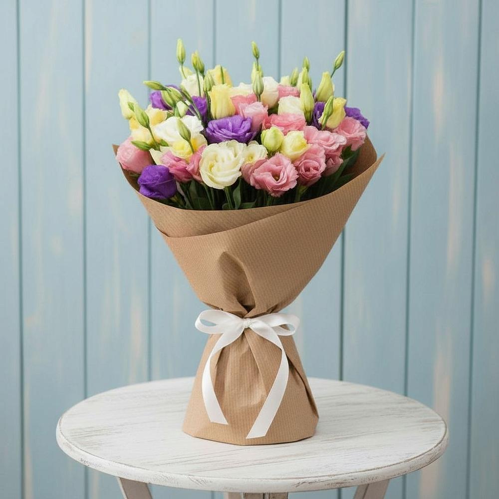 Букет цветов из: Лизиантусы в Турочак