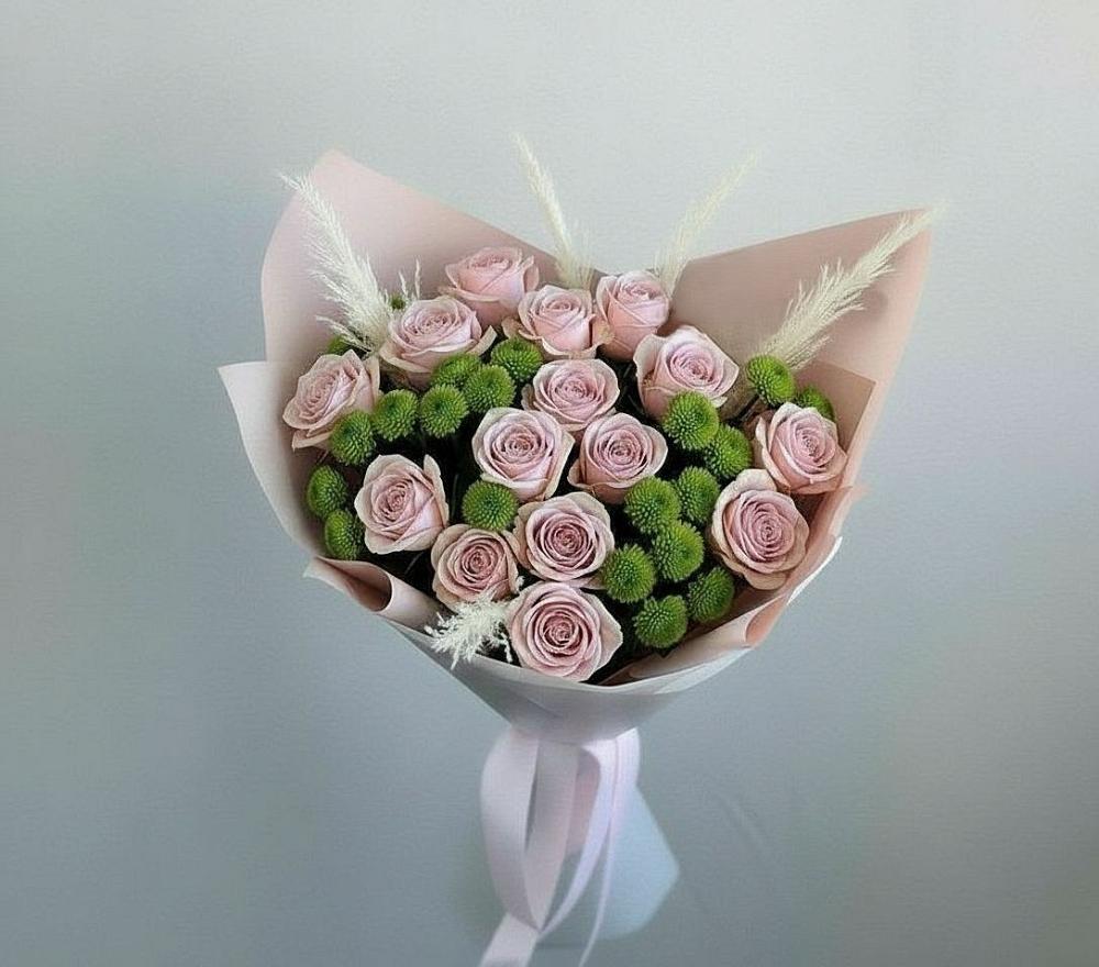 Букет цветов из: Розы и Хризантемы в Турочак