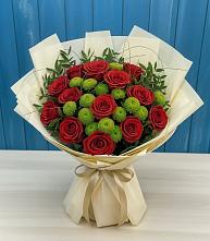 Букет цветов из:  Розы и Хризантемы в Турочак