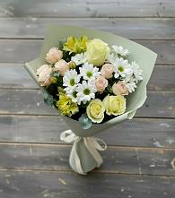 Букет цветов из:  Альстромерии, Розы и Хризантемы в Турочак