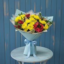 Букет цветов из:  Альстромерии и Хризантемы в Турочак