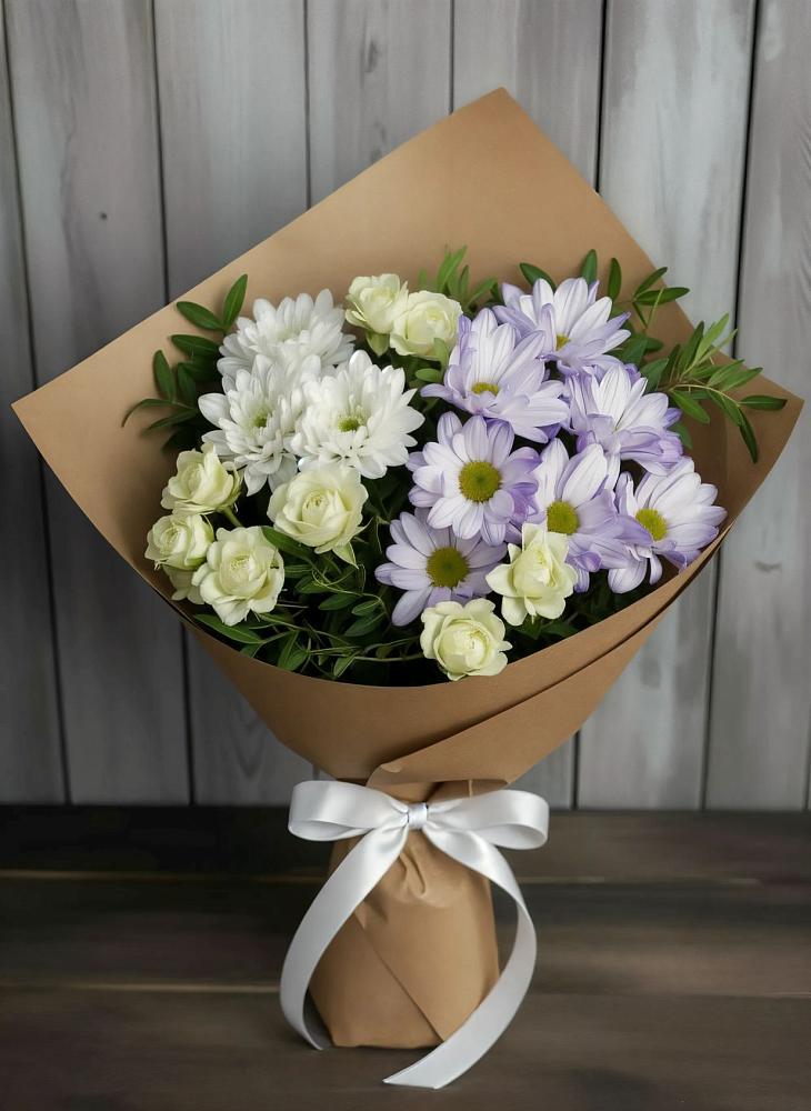 Букет цветов из: Хризантемы и Розы в Турочак
